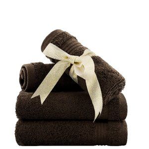 4pc DK. BROWN TURKISH WASHCLOTHS